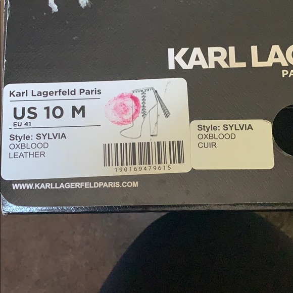 Karl Lagerfeld Red Suede Boot - Picture 10 of 11